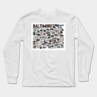 Baltimore Map Long Sleeve T-Shirt